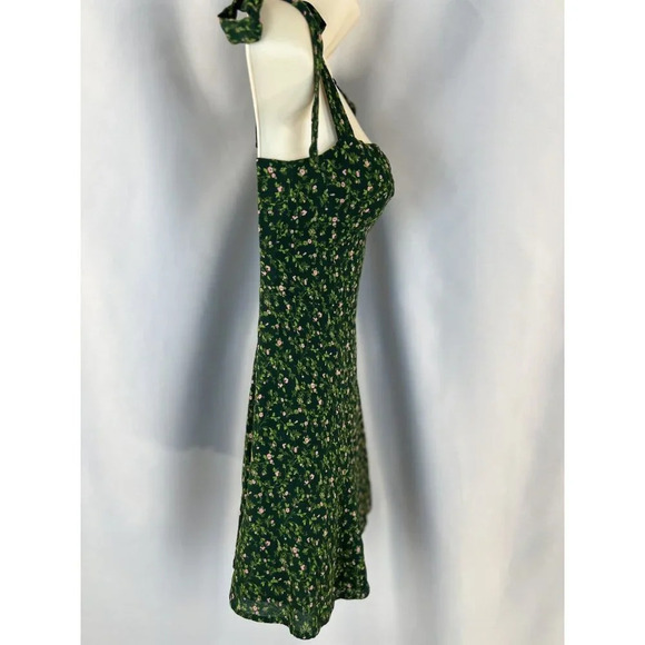 Reformation Niara Boho Tie Straps Smocked Floral Mini Dress In Coriander $218 - Picture 10 of 13